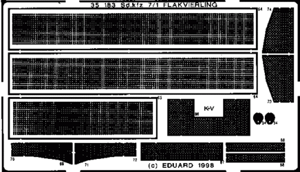 Eduard 35183 Sd. Kfz.7/1 Flakvierling 1/35 Tamiya – immagine 3