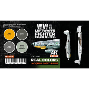 AK Interactive RCS105 Luftwaffe Fighter Colors 1941-1944 4x17ml – immagine 2