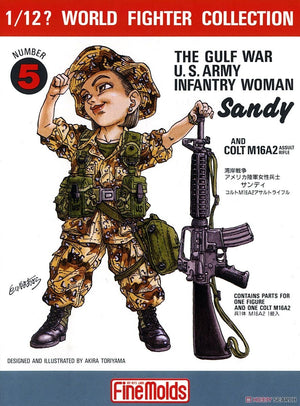 FineMolds FT5 Gulf War U.S. Infantry Woman &amp;amp; M16A2 1/12