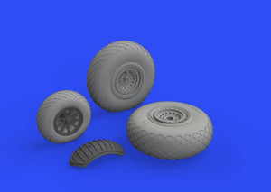 Eduard 632149 B-24 wheels (9spoke front wheel) 1/32 HOBBY BOSS – immagine 2