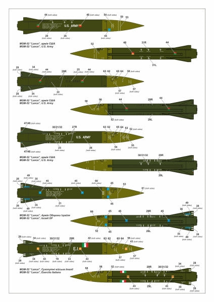 Armory Models 72432 MGM-52 Lance, US Tactical Ballistic Surface-to-Surface Missile on towed launcher 1/72