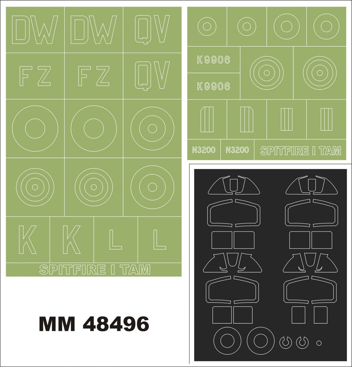 Montex MM48496 Spitfire ET TAMIYA 61119 1/48 