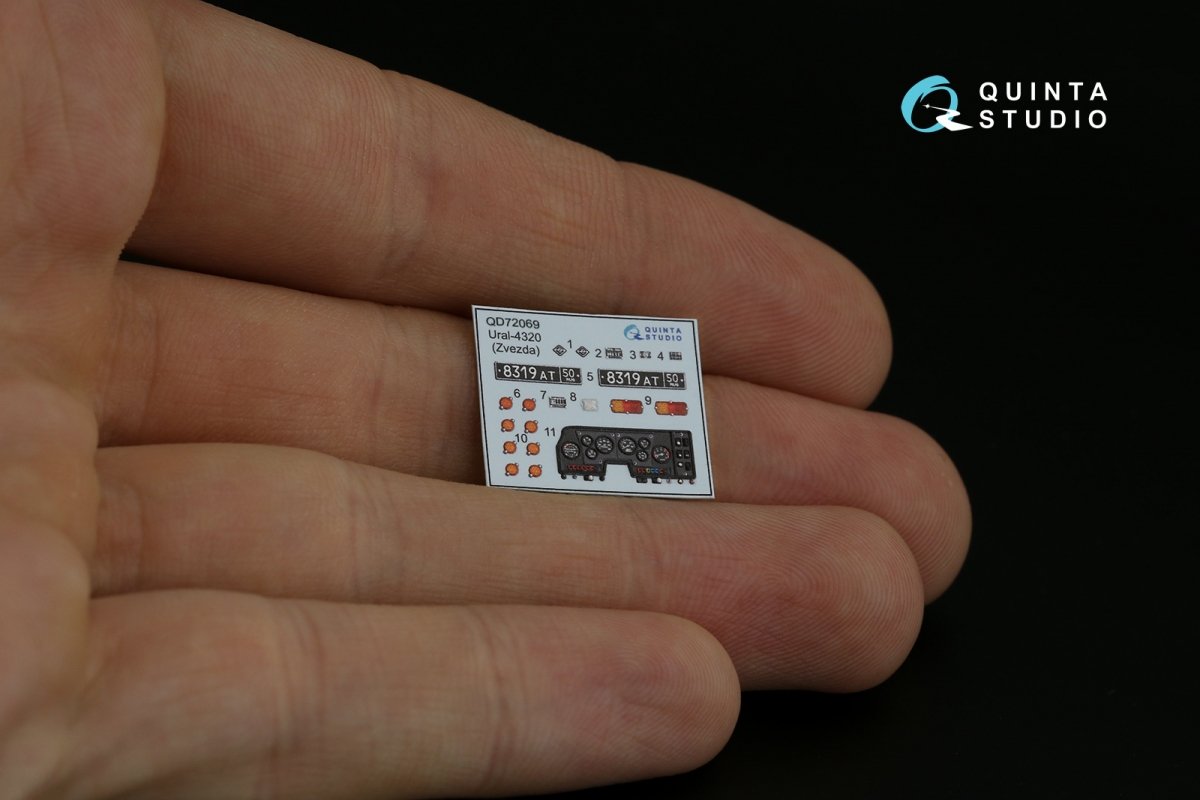Quinta Studio QD72069 Ural-4320 3D-Printed &amp;amp; coloured Interior on decal paper (Zvezda) 1/72 – immagine 5