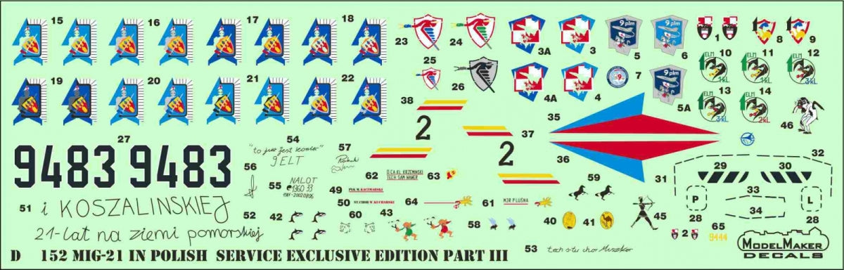 ModelMaker Decals D48152 MiG-21 in Polish service exclusive edition part III 1/48 – immagine 8