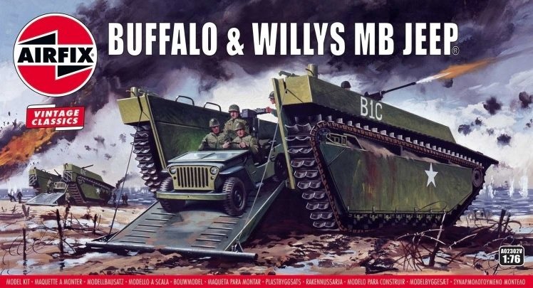 Airfix 02302V Buffalo &amp;amp; Willys MB Jeep 1/76