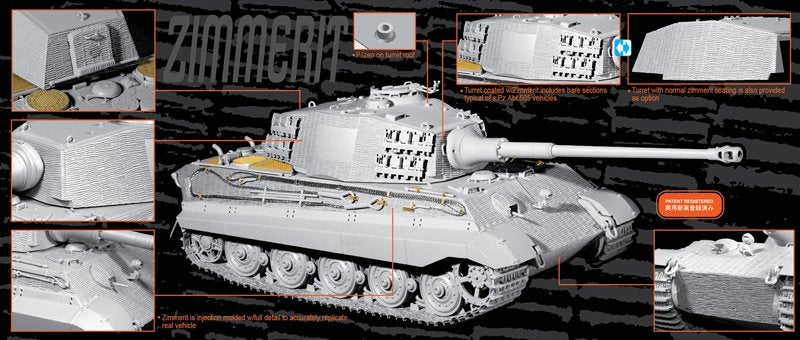 Dragon 6840 Sd.Kfz.182 Kingtiger Henschel Production avec Zimmerit s.Pz.Abt.505 Russie 1944 1/35 – image 2