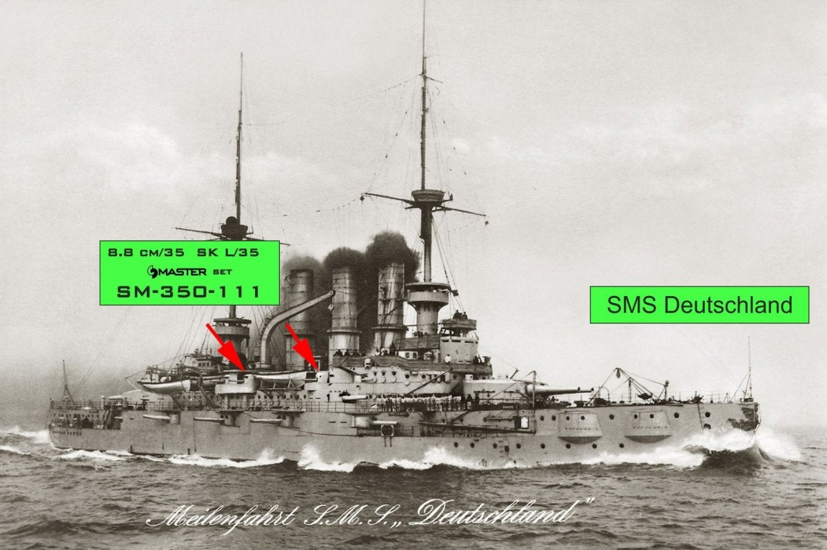Master SM-350-111 Niemieckie działo 8,8cm/35 (3.46in) SK L/35 1/350 – immagine 17