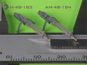 Master AM-48-183 Niemiecki km z okresu I w.św. Spandau LMG 08/15 (2 szt.) - z KRÓTKĄ rączką przeładowania - wydruki 3D i mosiężne lufy 1/48