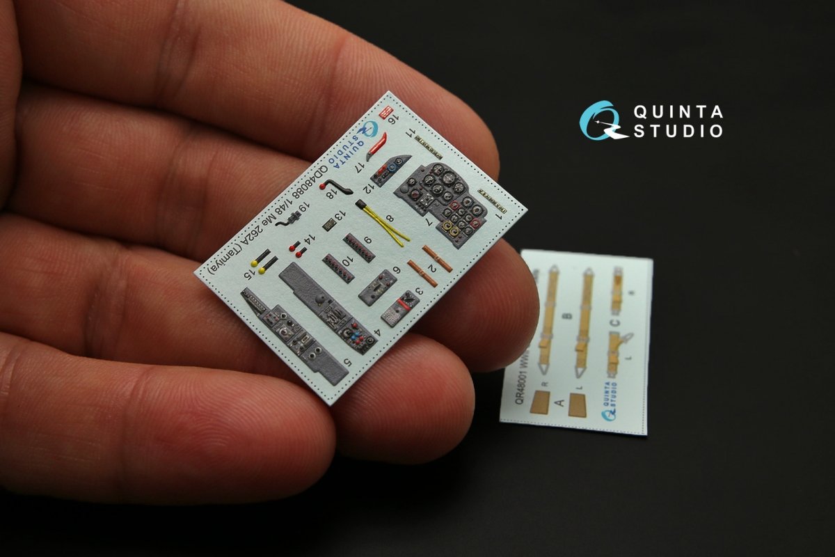 Quinta Studio QD48088 Me-262A 3D-Printed &amp;amp; coloured Interior on decal paper (for Tamiya kit) 1/48 – Bild 3