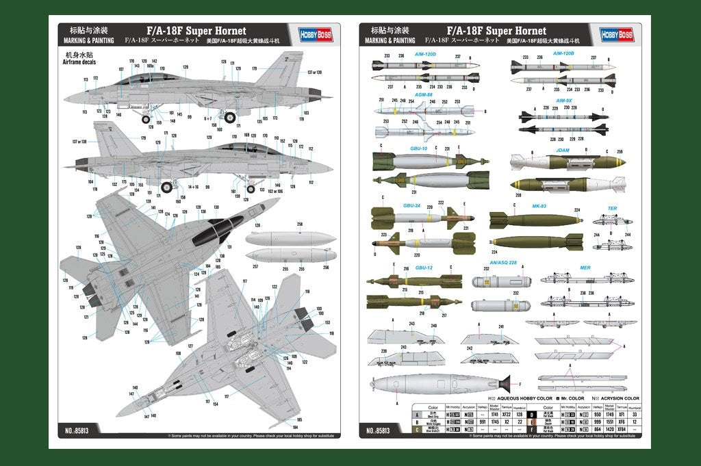 Hobby Boss 85813 F/A-18F Super Hornet 1/48 – immagine 5