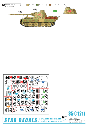 Star Decals 35-C1211 German tanks in Italy # 11 Panther A &amp;amp; G 1/35 – immagine 2