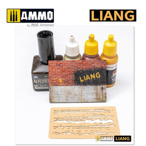 Liang 0009 Chipping Effects Airbrush Stencils – immagine 2