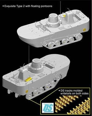 Dragon 6712 IJN Type 2 (Ka-Mi) Amphibious Tank 1/35 – imagen 3