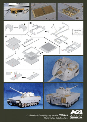 MK1 Design MM-35006 CV9040D DETAIL-UP ETCHED PART 1/35 – immagine 4