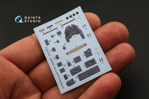 Quinta Studio QD48092 Ju 87D/G 3D-Printed &amp;amp; coloured Interior on decal paper (for Hasegawa kit) 1/48 – immagine 4