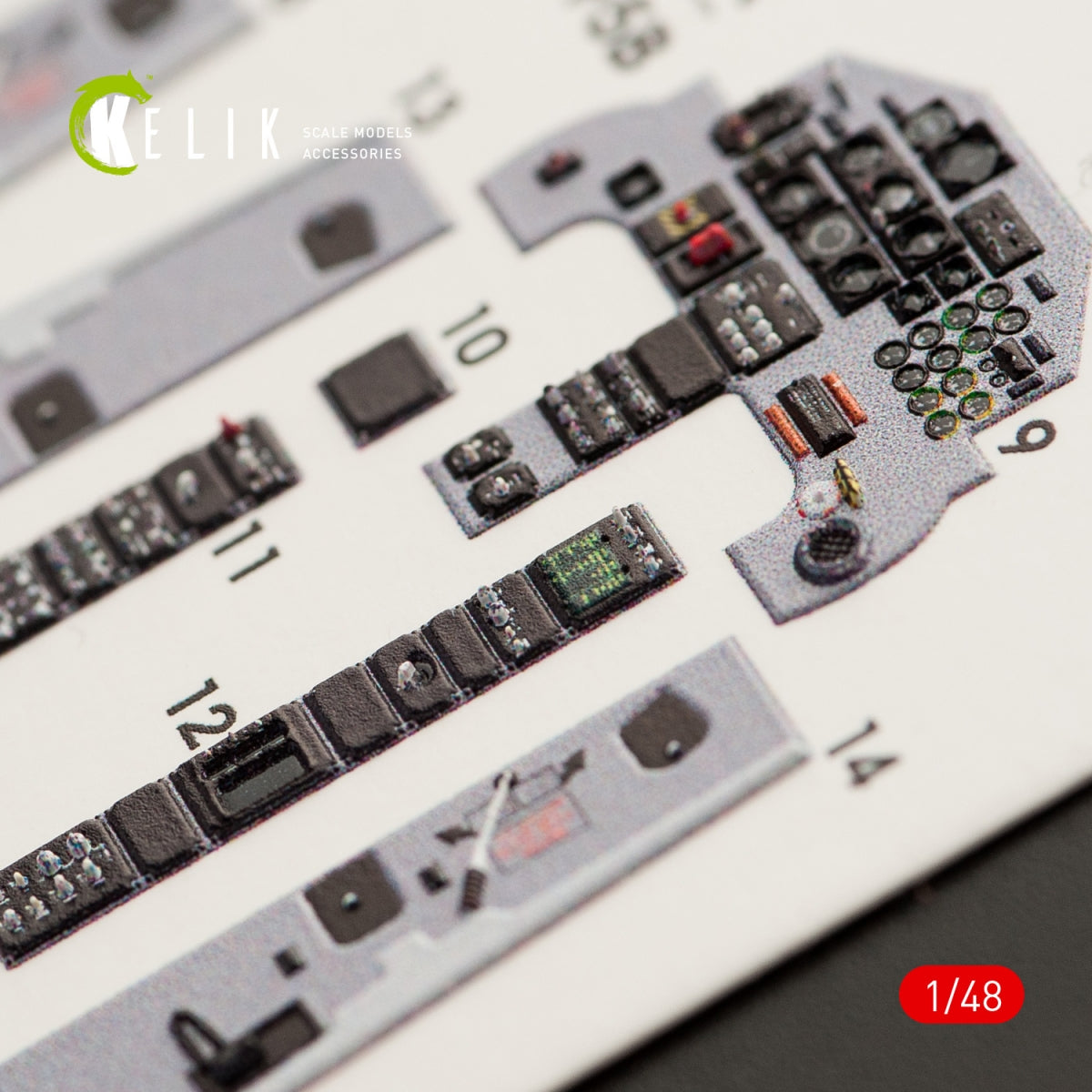 KELIK K48041 F-5B FREEDOM FIGHTER INTERIOR 3D DECALS FOR KINETIC KIT 1/48 – zdjęcie 2