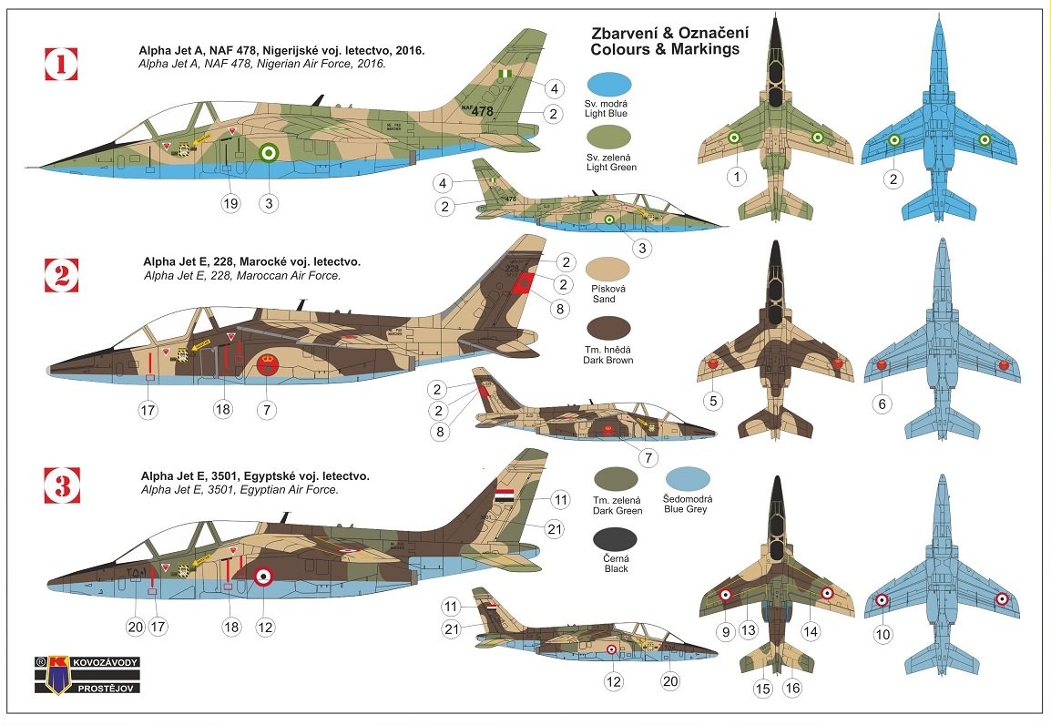 Kovozavody Prostejov KPM0269 Alpha Jet A/E „Over Africa“ 1/72 – Bild 2