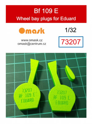 Omask 73207 Bouchons de puits de train d&amp;#39;atterrissage pour Bf 109 E (pour Eduard) 1/32