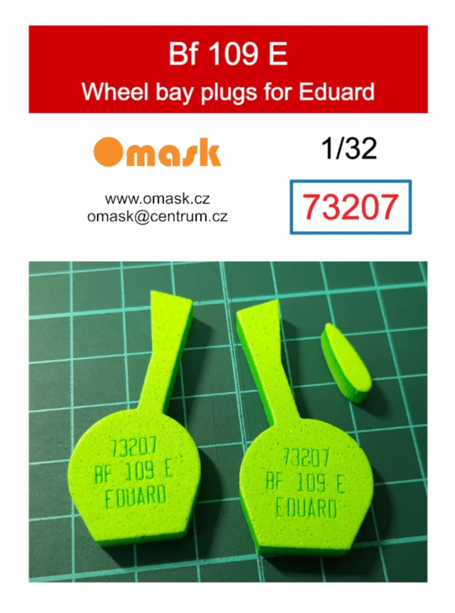 Omask 73207 Bouchons de puits de train d&amp;#39;atterrissage pour Bf 109 E (pour Eduard) 1/32