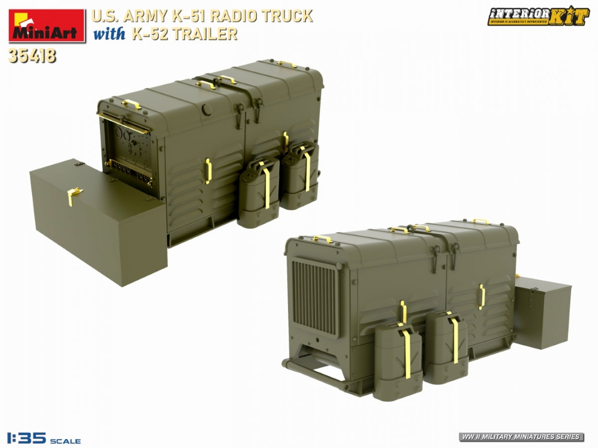 MiniArt 35418 US ARMY K-51 RADIO TRUCK WITH K-52 TRAILER. INTERIOR KIT 1/35 – Bild 8