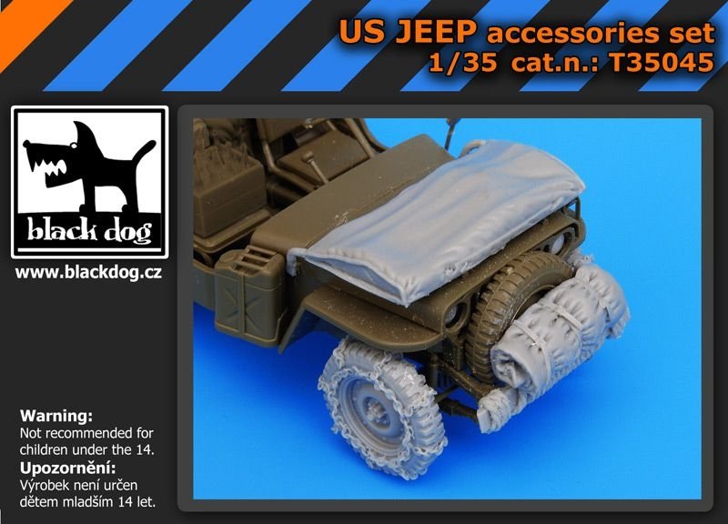 Ensemble d&amp;#39;accessoires Black Dog T35045 pour Jeep américaine, échelle 1/35