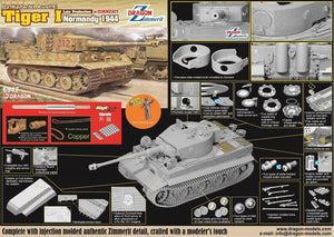 Dragon 6947 Pz.Kpfw.VI Ausf.E Tiger I Late Production w/Zimmerit (Normandy 1944) + Tiger Ace 1/35 – Bild 2