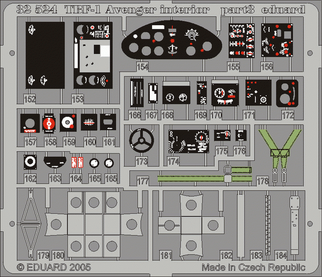 Eduard 32524 TBF-1 interior 1/32 TRUMPETER – image 2