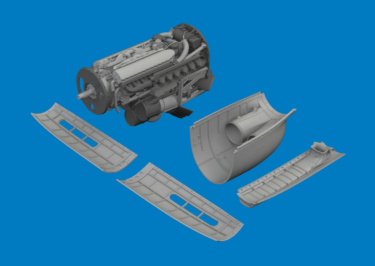 Eduard 6481069 P-40E engine PRINT Eduard 1/48 – immagine 3