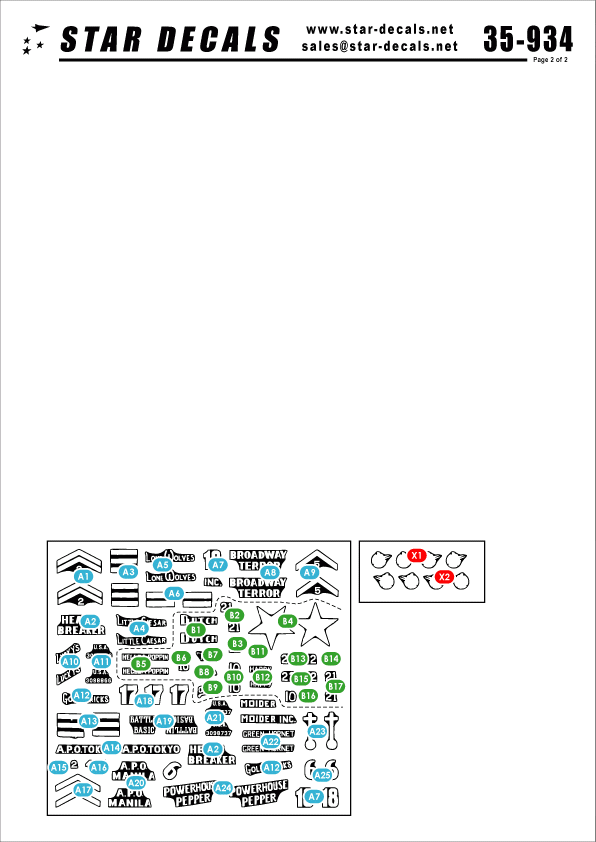 Star Decals 35-934 US 44th TANK BATTALION 1/35 – zdjęcie 2