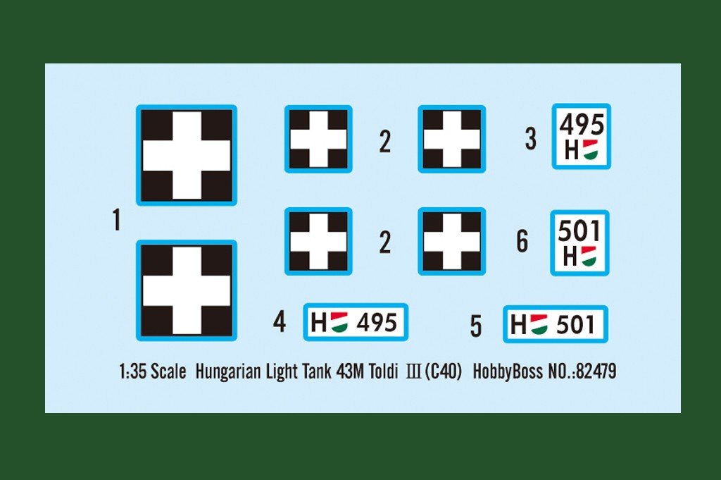Hobby Boss 82479 Hungarian Light Tank 43M Toldi III(C40) 1/35 – immagine 4