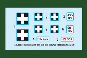 Hobby Boss 82479 Hungarian Light Tank 43M Toldi III(C40) 1/35 – immagine 4