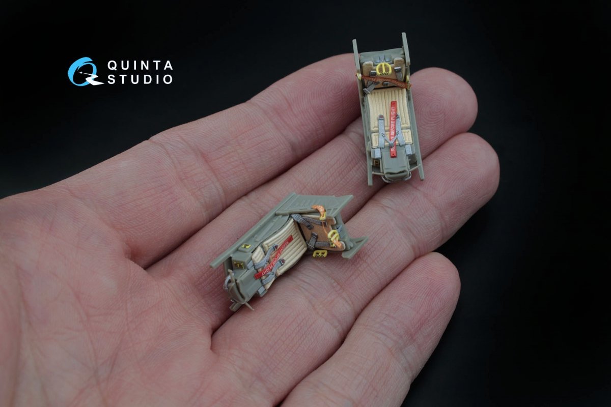 Intérieur imprimé en 3D et coloré sur papier décalcomanie pour le kit Kinetic (QD48045 F-16D (blocs 30/40/50) de Quinta Studio) à l&amp;#39;échelle 1/48 – image 7