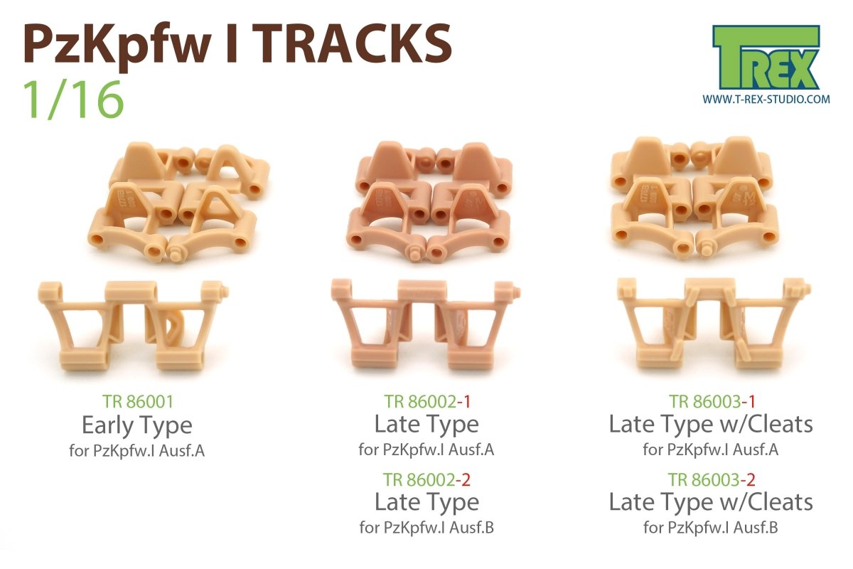 T-Rex Studio TR86001 PzKpfw I Tracks Early Type for Ausf.A only 1/16 – immagine 4