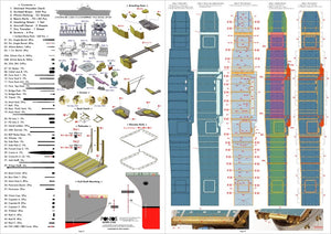Pontos 27010fn 1/200 USS CV-6 Enterprise 1942 Detail Up Set (Teak Tone wooden deck) 1/200 – immagine 4