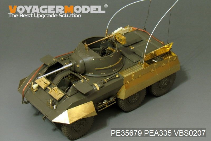 Voyager Model PE35679 WWII US M8 light armored car basic(B ver include Gun barrel）(For TAMIYA 35228) 1/35 – immagine 4
