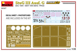 MiniArt 35357 StuG III Ausf. G DÉC. 1944 – MARS 1945 MIAG PROD. KIT D&amp;#39;INTÉRIEUR 1/35 – image 2