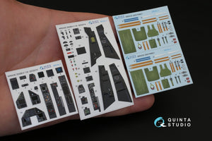 Quinta Studio QD32014 Mirage 2000B-5 (2000-5BGM Mk2) 3D-Printed &amp;amp; coloured Interior on decal paper (for Kitty Hawk kit) 1/32 – zdjęcie 2