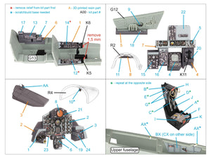 Quinta Studio QD+48485 F-4B Phantom II 3D-Printed &amp;amp; coloured Interior on decal paper (Academy) (with 3D-printed resin parts) 1/48 – imagen 3