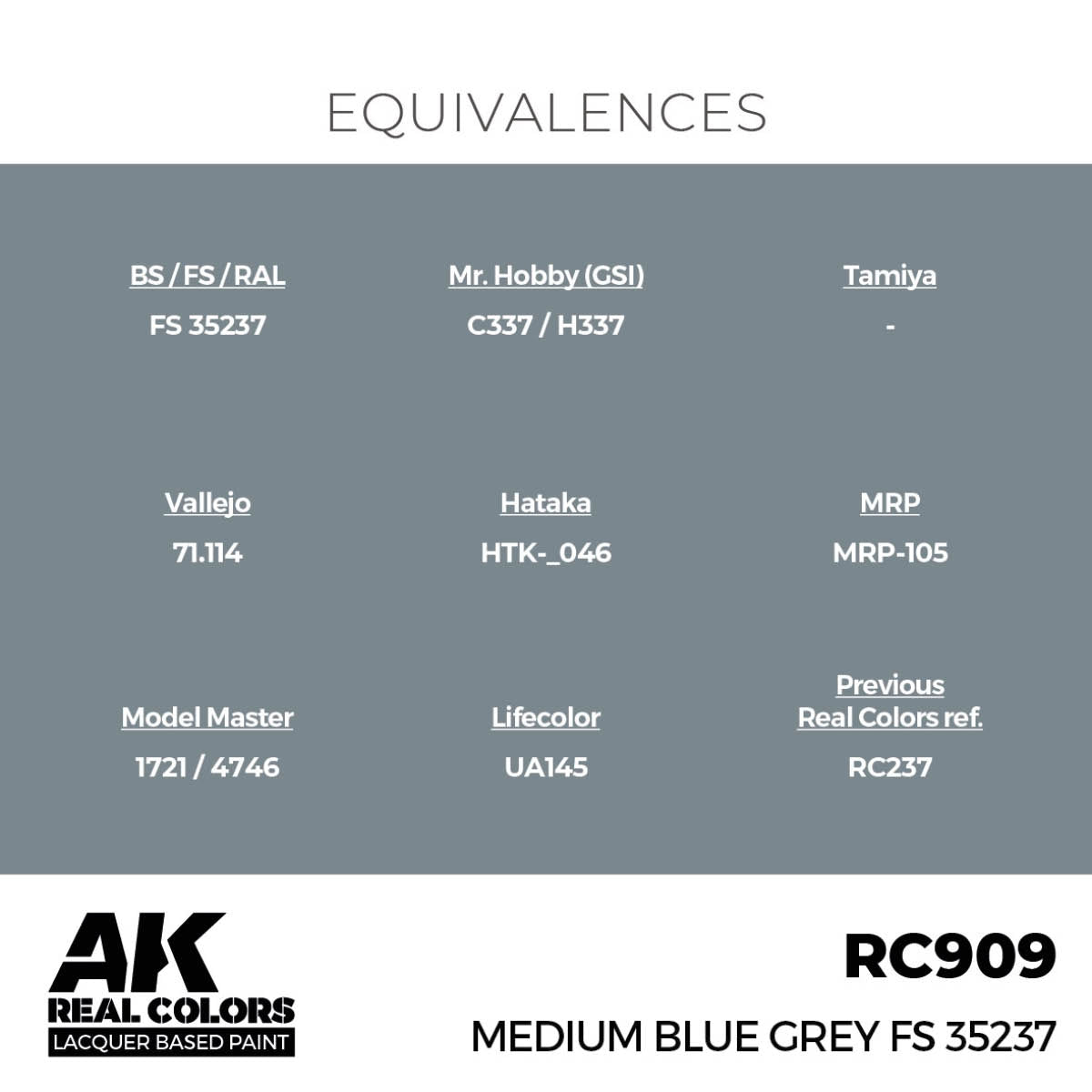 AK Interactive RC909 Bleu Gris Moyen FS 35237 17 ml  – image 3