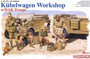 Dragon 6338 Kubelwagen Workshop w/DAK Troops 1/35