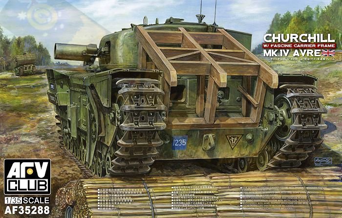 AFV Club 35288 CHURCHILL MK IV AVRE W FASCINE CARRIER FRAME 1/35