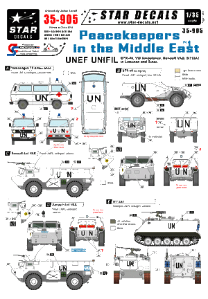 Star Decals 35-905 Peacekeepers in the Middle East 1 1/35