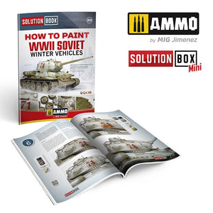 AMMO de Mig Jimenez 6603 SOLUTION BOOK 20 - Comment peindre les véhicules d&amp;#39;hiver soviétiques de la Seconde Guerre mondiale (anglais, espagnol, français, allemand) – image 2