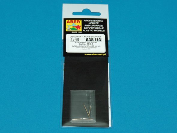 Armement Aber A48114 pour chasseur soviétique MIG-3 : 2 mitrailleuses 7,62 ShKAS ; 1 mitrailleuse UBS de 12,7 mm ; tube de Pitot (1/48) – image 9