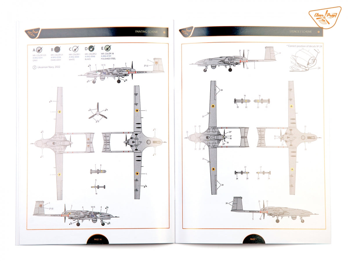 Clear Prop! CP3503 TB.2 UAV Ukrainian Navy STARTER KIT 1/35 – immagine 26