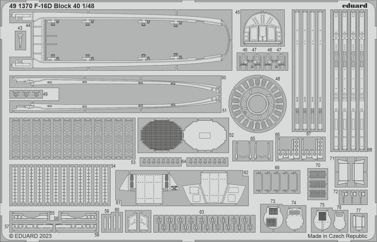 Eduard 491370 F-16D Block 40 KINETIC MODEL 1/48 – immagine 2