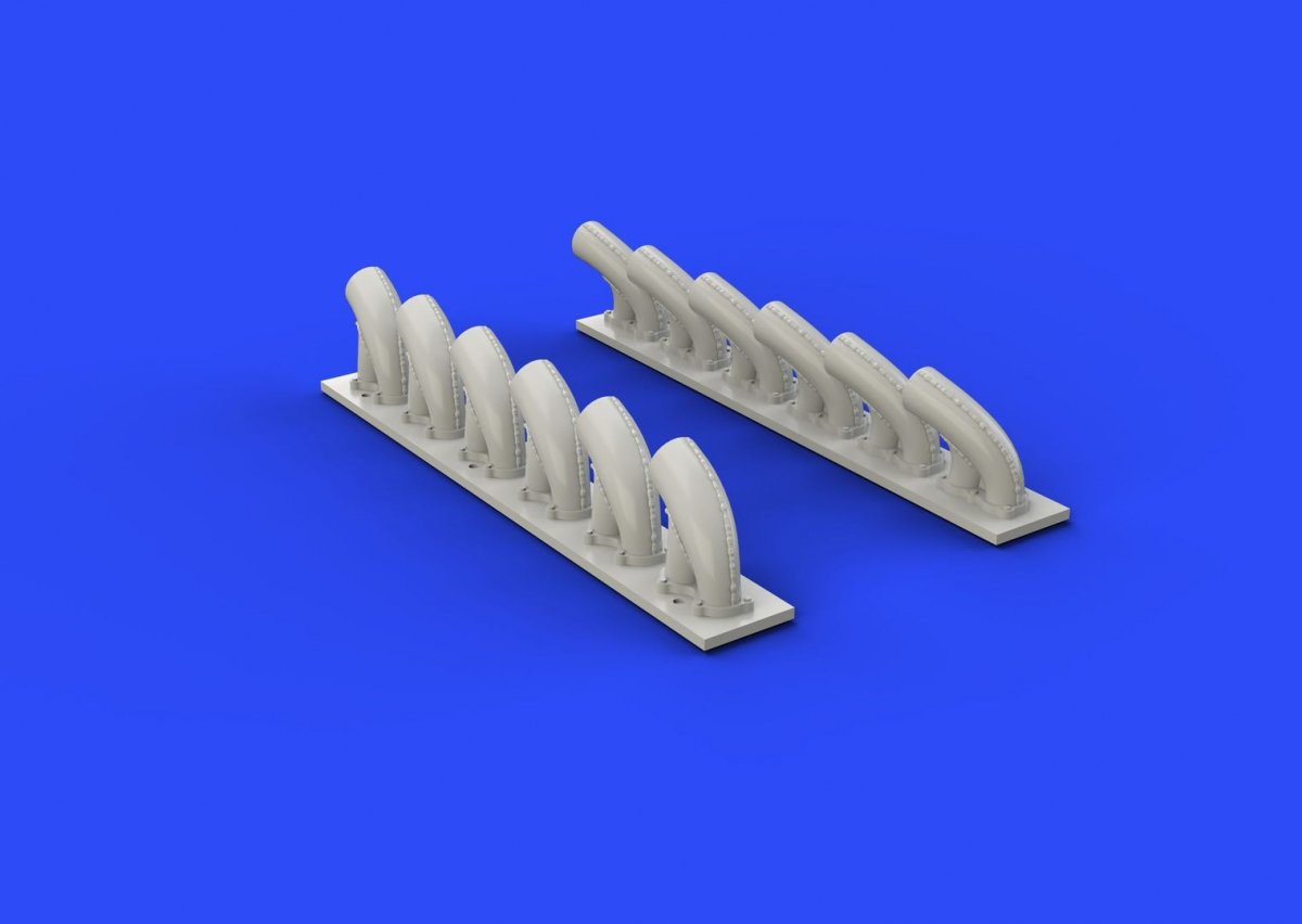 Eduard 632081 P-39Q/ N exhaust stacks KITTY HAWK 1/32 – zdjęcie 2