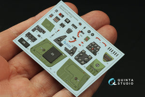 Quinta Studio QD32225 P-39N/Q Airacobra interior 3D-Printed coloured Interior on decal paper (Special Hobby) 1/32 – immagine 4