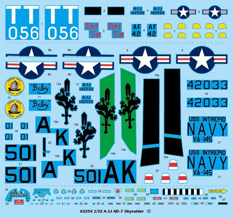 Trumpeter 02254 A-1J AD-7 Skyraider 1/32 – immagine 5
