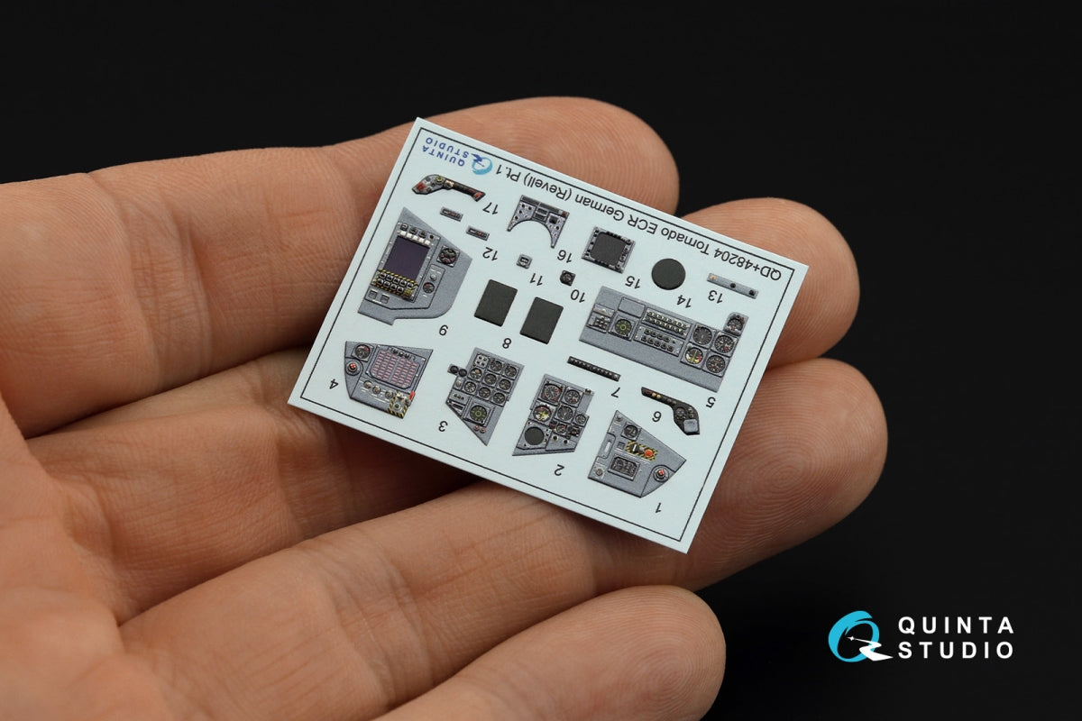 Quinta Studio QDS+48204 Tornado ECR German 3D-Printed &amp;amp; coloured Interior on decal paper (Revell) (small version) (with 3D-printed resin parts) 1/48 – imagen 6